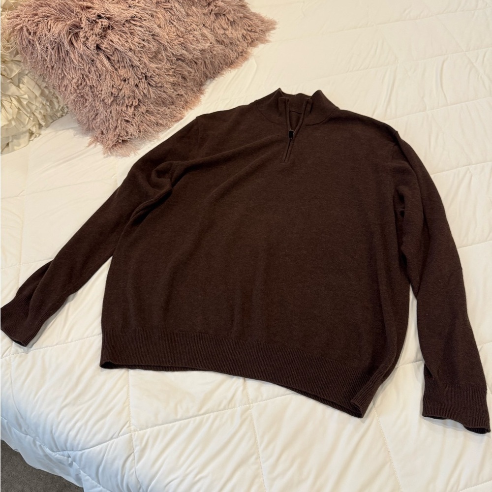 Jos. A. Bank Signature Collection 100% Pima Cotton Brown Henley size XL